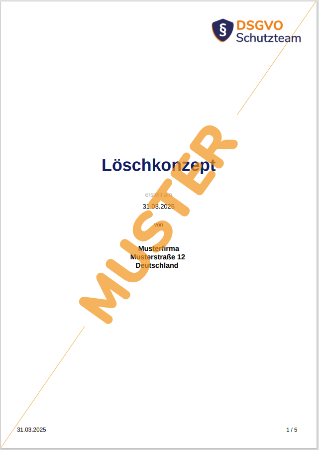 Löschkonzept Muster